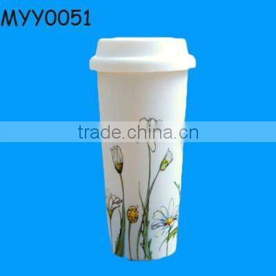 New arriving ceramic white skull drink cup for sale