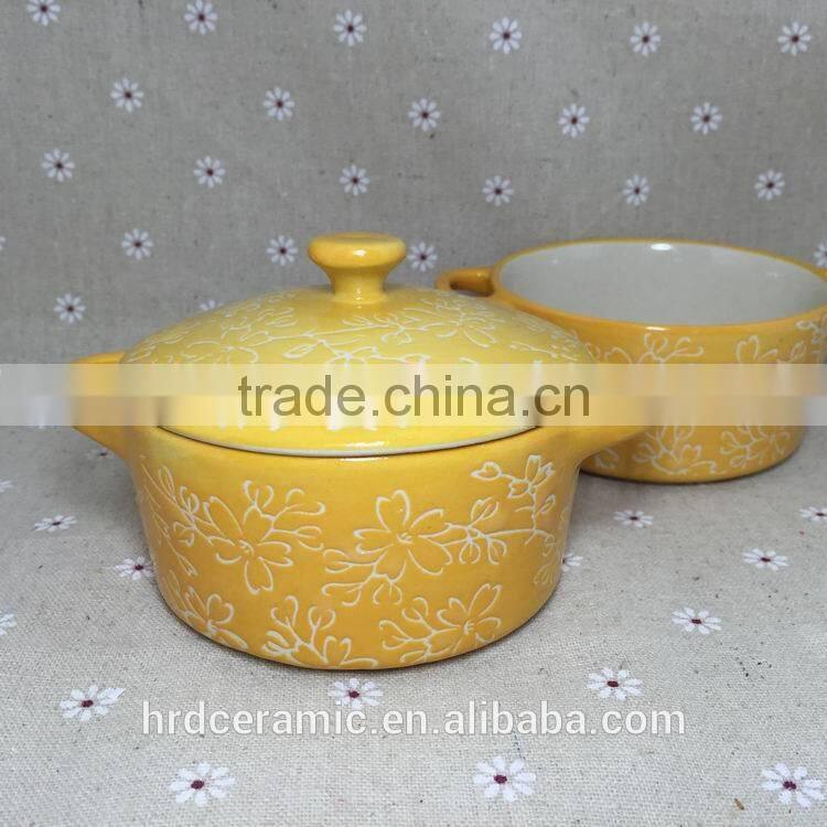 The hot sale ceramic soup pot/restaurant cheap ceramic soup pot