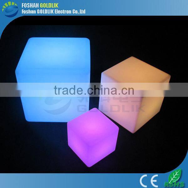 2014 New Invention Color Changing Rechargable LED Cube, LED Cube Light for Bar/Cafe/Garden/Home Decoration