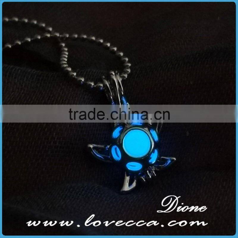 Night Ligh Glow in the dark necklace Fluorescent Hollow Locket Cage Glow In The Dark For Women