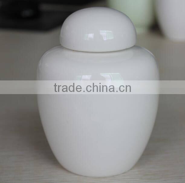 White and black glazing 3 different size pottery cremation pet ashes urns