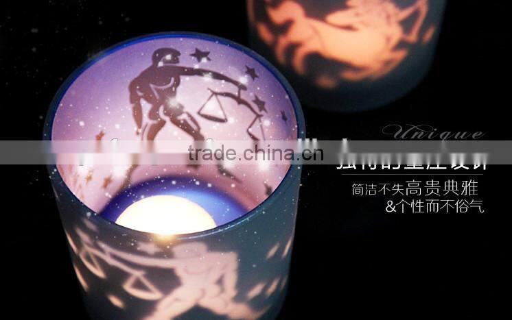 egg shaped glass candel holder/xmas glass candle holder