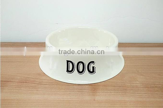 2017 New arrival galvanized metal non-slip pet food feeder dog cat water bowl