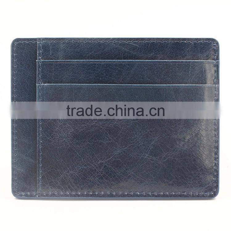 Oil wax slim card holder