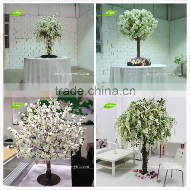 GNW 6ft white wedding flower stand centerpieces with wistaria wrought iron table wedding decoration centerpiece