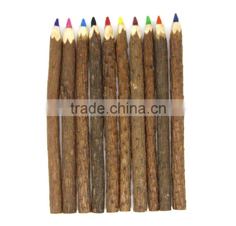 12 Pcs Pine Coloring Pencil, 12 Nature Wooden Coloring Pencil, 12 Pieces Eco-Friendly Color Pencil