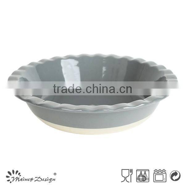 Hot sale Round ceramic stoneware oven safe baking tray