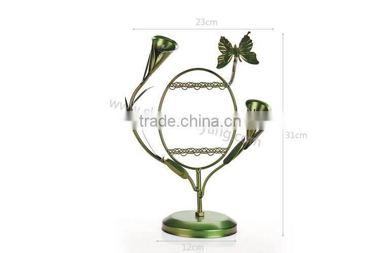 Green color butterfly jewelry display stand for earring