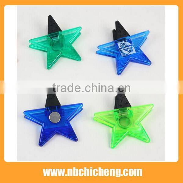 Colorful Plastic Cheap Star Shape Magnetic Clip