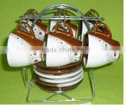 Good quanlity ceramic mug gift set with rack