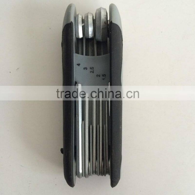 factory directly galvanization folding type 8PC allen wrench hex key hand tool set