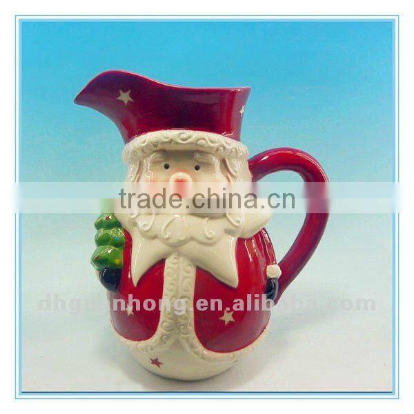 hot sale USA X'mas ceramic milk jug