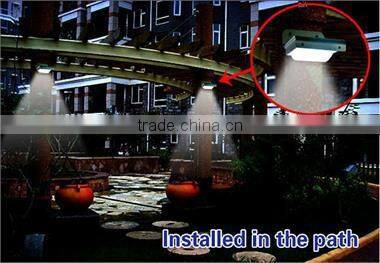 2016 Amazon Type Led Solar Garden Sensor Steel Light Rainproof Wireless Security Motion Sensor Activitived Led Light