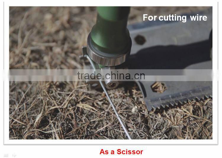 2015 Gardon Tool Set Multifunction Outdoor Garden Hoe Outdoor Camping Shovel with Wire Cutter