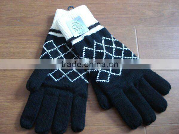 Black Women Outdoor Winter Acrylic Warm GLoves ZMR619