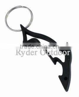 Black Bottle Opener Keyring
