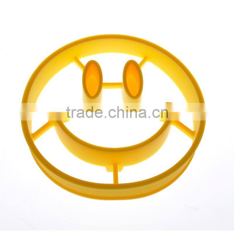 Circle silicone mold smile face pancake pan creative shaped egg rings omelette mold
