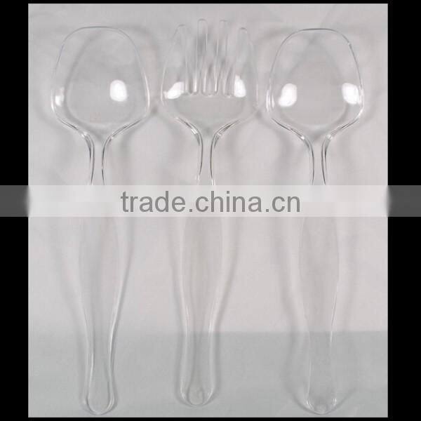 NEW Serving Set Clear Plastic Spoon Fork Party Utensils mousse pudding spoons transparent,custom plastic spoons manfuacturer