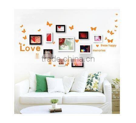 Butterfly love photo wall can remove three generations of wall stickers, kids room decoration 3d wall stickers