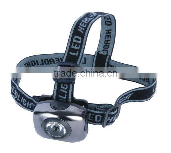 Dry Battery Headlight, 1Watt LED aluminum Headlamp