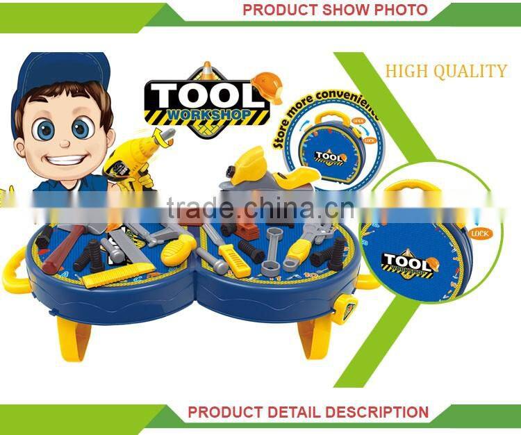 Hot selling big plastic suitcase toys workshop tool table