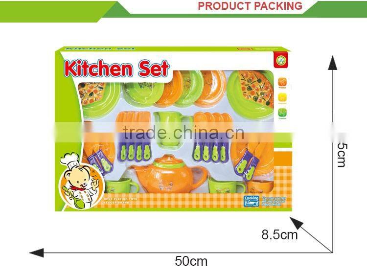 popular plastic pretend play tableware kitchen toys for girls