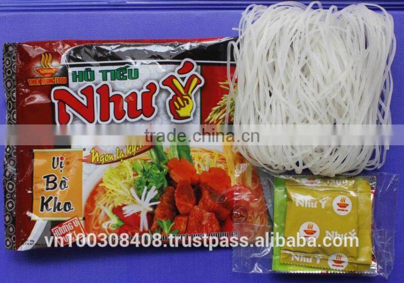 Beef, Chicken flavour Instant Rice Noodles "Hu Tieu " Vietnamese, VI HUONG BRAND