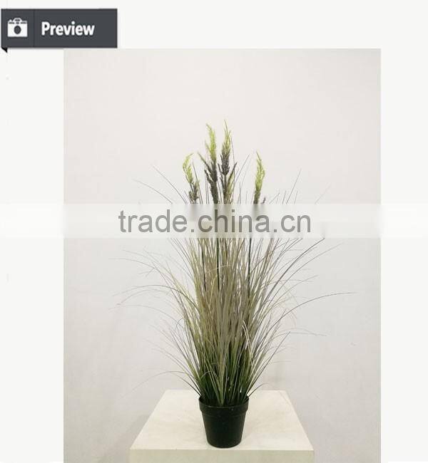 41.5 Inch height Artificial Grass Green Potted Onion Grass with Wheat Spray Weed Pots Plant