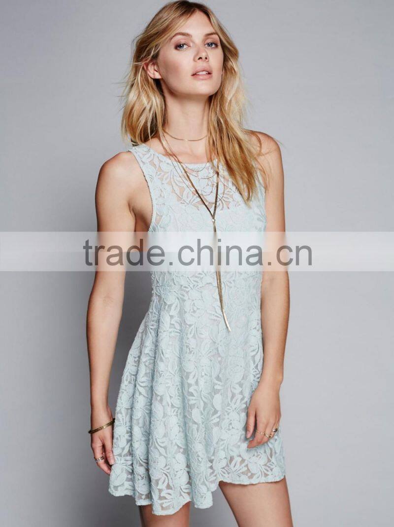 Autumn Women Fashion Lace Casual Dresses Half Sleeve Elegant One-piece Dress Woman