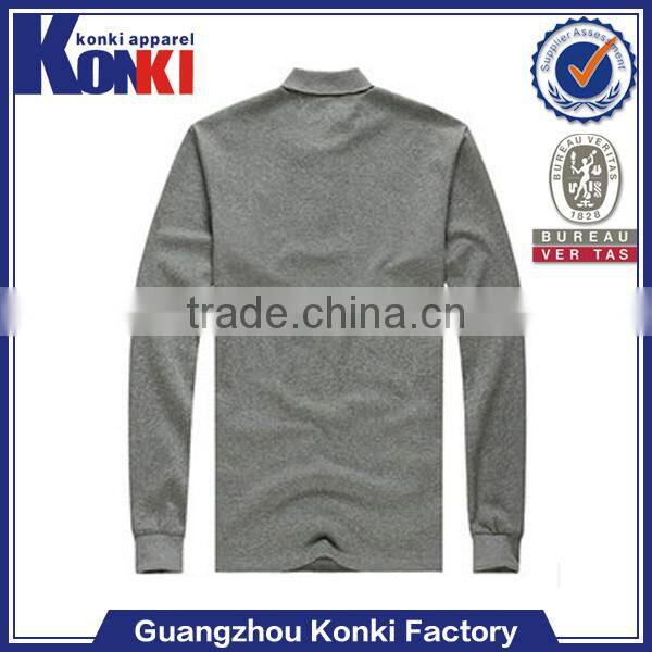 most popular printed long sleeve cotton maroon color polo shirts