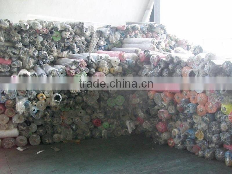 PU Space Leather Stocklot, PU Artificial Leather with Nonwoven Stocklot, Synthetic Leather Goods