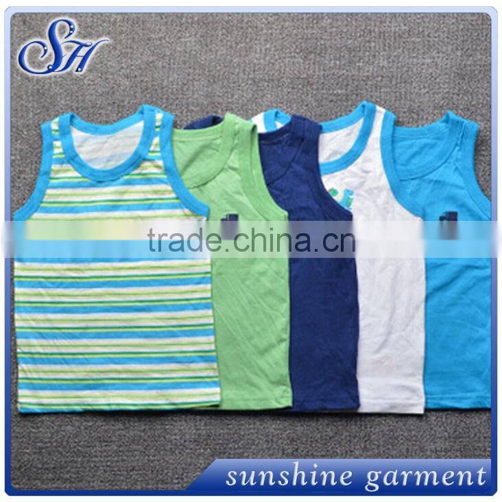High quality kidst shirts wholesale cotton vest