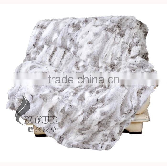 CX-D-08B Alibaba Express Hand Made Real Rabbit Fur Carpet