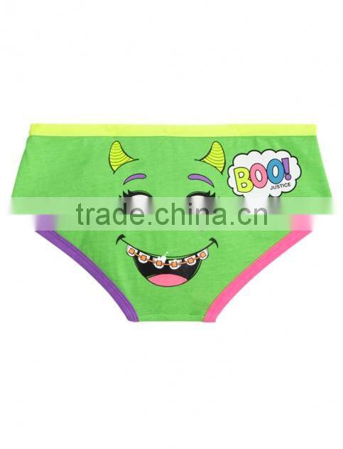 Colored dots printing design girls underwear shorts briefs