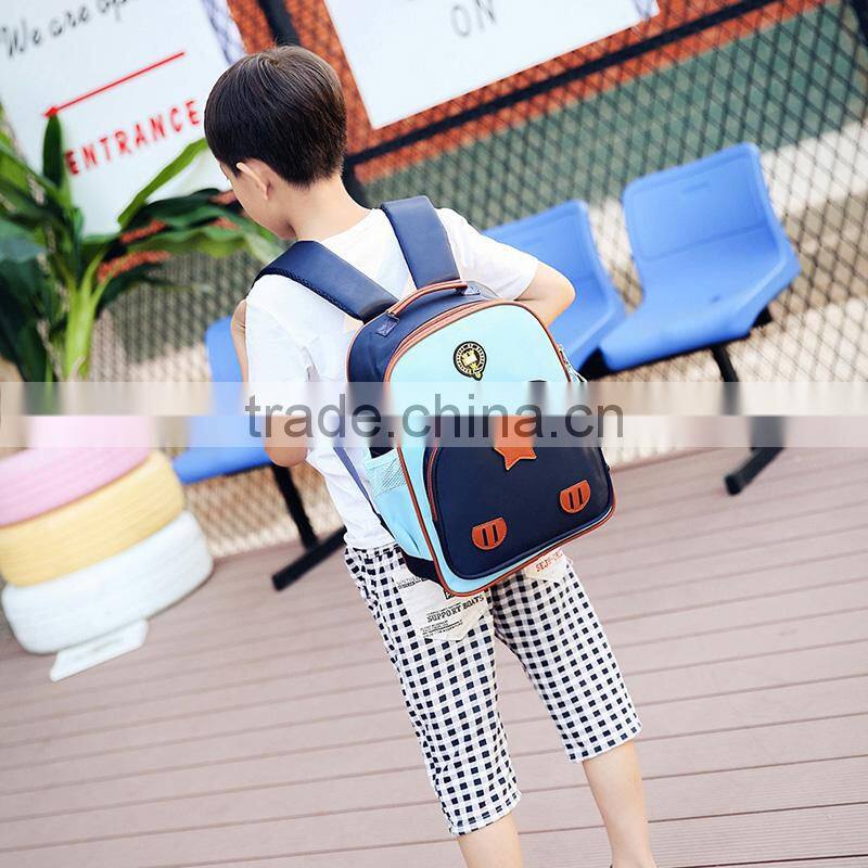 school backpack kids baby zippers stars prints bags for children PU