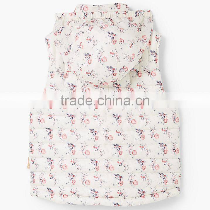 Kids Girls' Polyester Printed Stylish Quilted Padding Vest