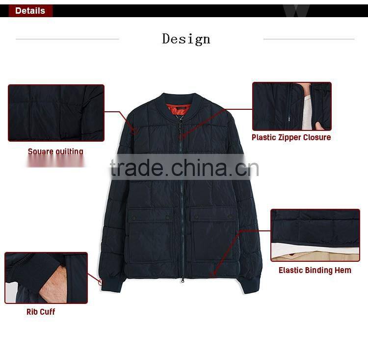 Wholesale Custom Winter Multi-Pocket Winter Life Men Quilting Padded Jacket