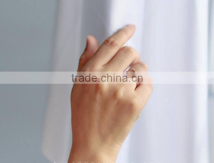 F20060N Bamboo Texture Double Helix Diamond Flexible Silver Ring