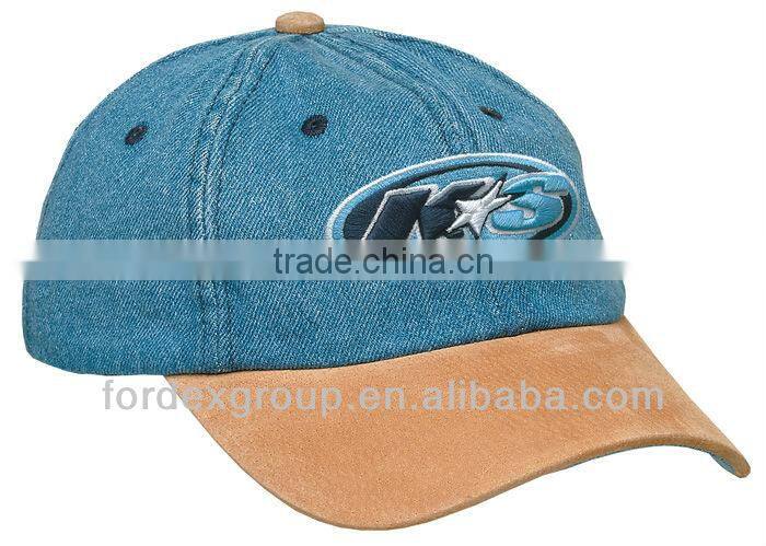 Printed Denim Sued Caps