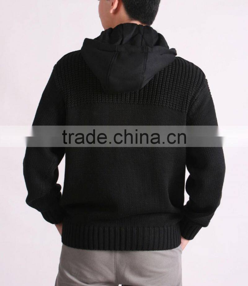 2016 Men Woolen Sweater Design Knitted Sweater Coat