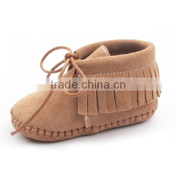 High Quality Toddler Baby Girls Boys Soft Sole moccasins Leather Boots