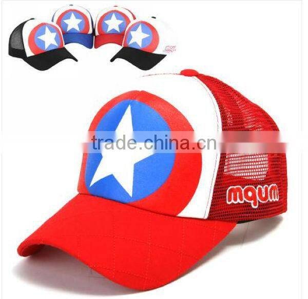 Fashion custom 5 panel print pattern mesh trucker cap