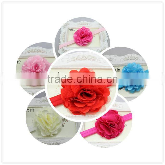 children hairband headwrap wholesale double crown bud silk hair ring kids hair rope lace rubber band 0.8 inch headband taenia