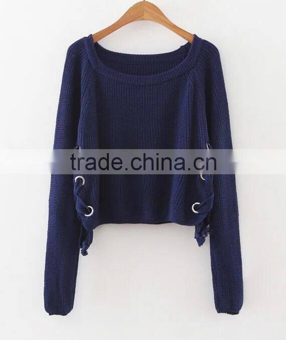 EY0863S new style fashion young women pure color pullover sweater