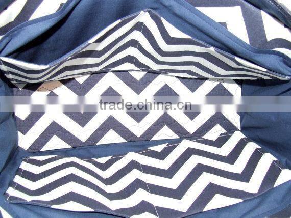 Fashion Monogrammed Big Stripe Tote Bag