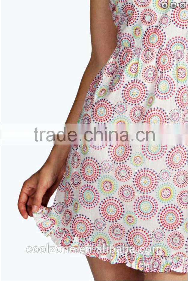 Latest geo print women ladies night dress,sexy night sleeping dress