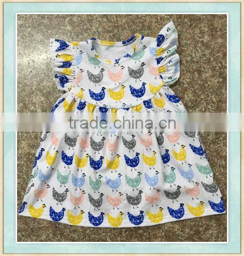 4 year old baby girl woolen cute anmial print tunic flutter short summer wear dress