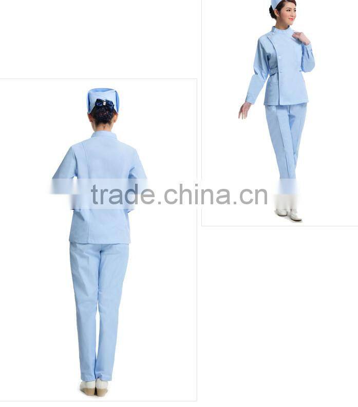 Custom long sleeve medical uniform nurse hospital uniform