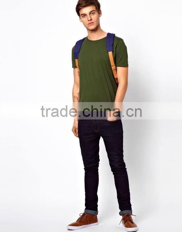 men's crew neck cotton tee shirt