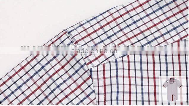 Stylish men t-shirts cheap fancy plaid fabric t- shirt for men